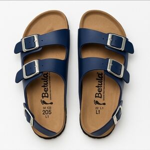 Betula by Birkenstock Blue Double-Strap Sandals 32/13.5 L1 – LIKE NEW